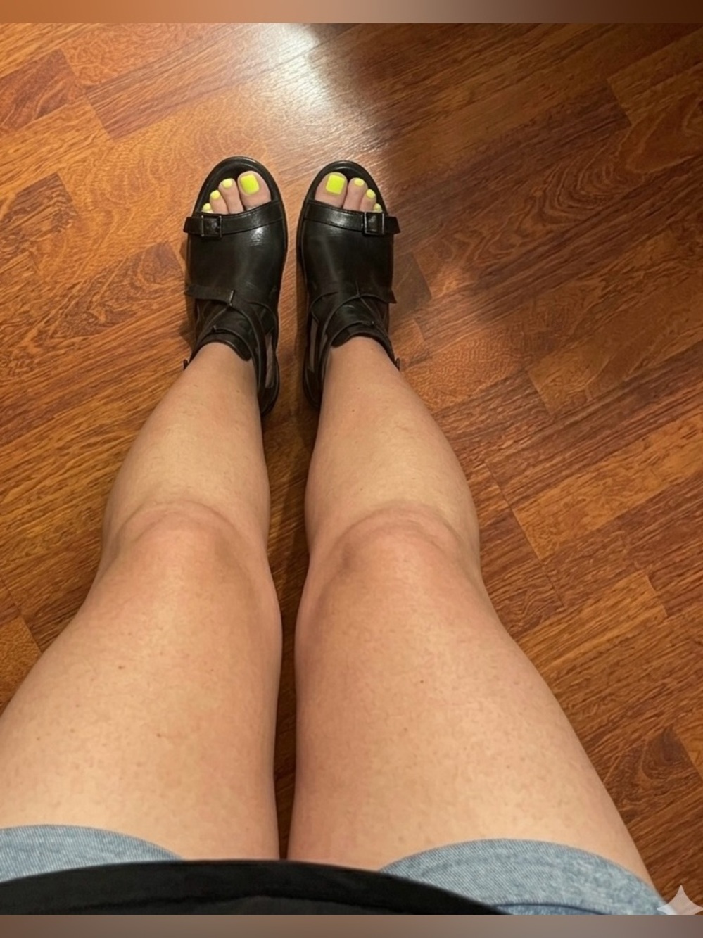 Dr. Martens Candice Black Brando Leather Cut Out Heel Ankle Boot Sandals US 8 - Picture 7 of 8